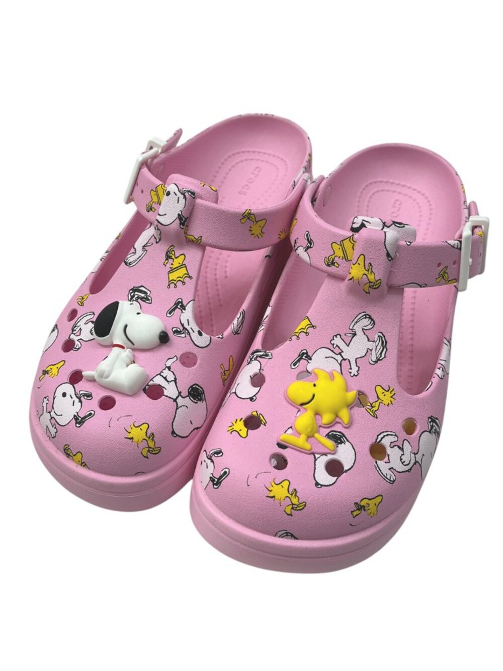 Crocs Peanuts Snoopy & Woodstock Mary Jane Clog Women’s 9 Men’s 7 NWT Pink
